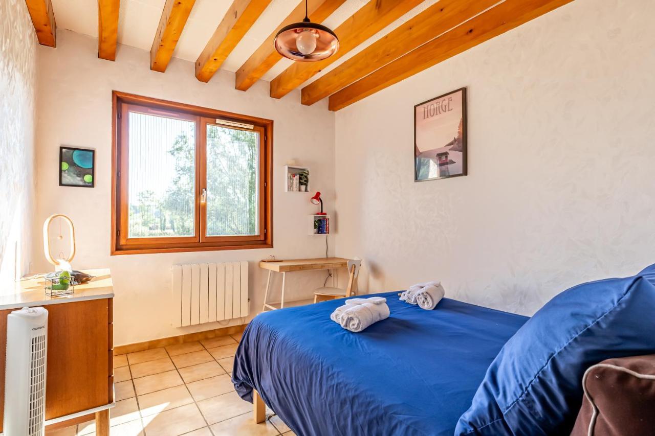 Grand appartement avec vue au calme, Lyon à 25km Communay Exterior foto