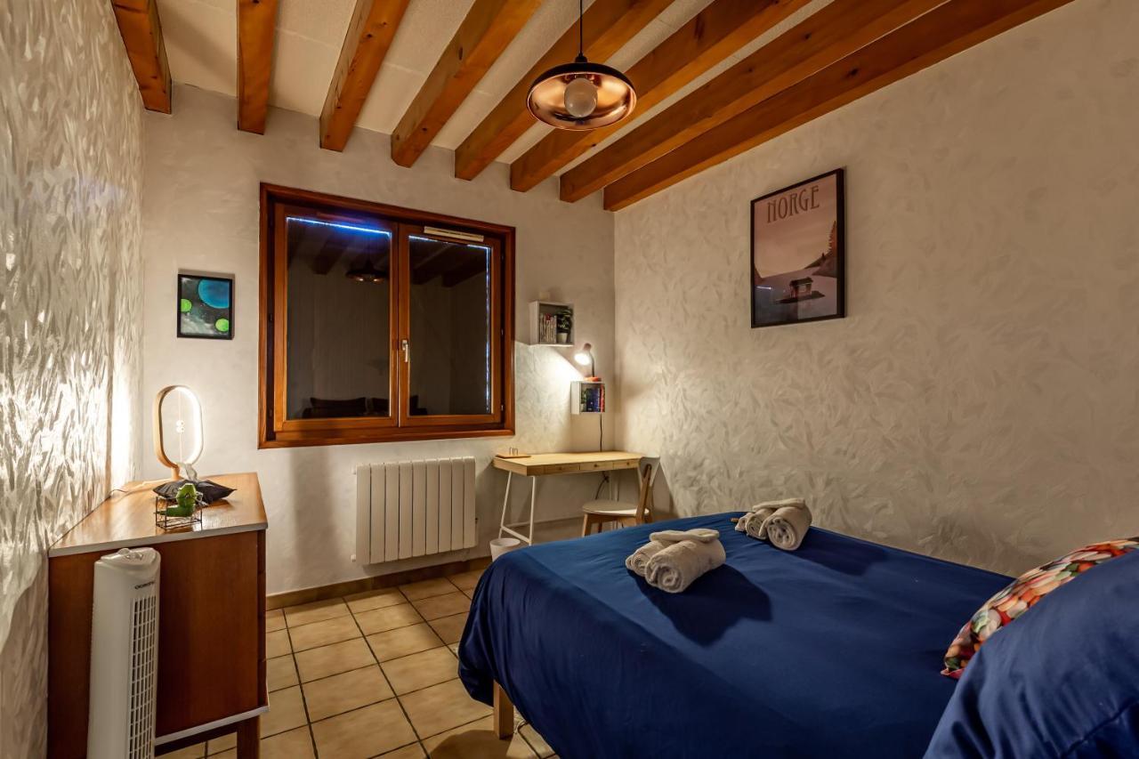 Grand appartement avec vue au calme, Lyon à 25km Communay Exterior foto
